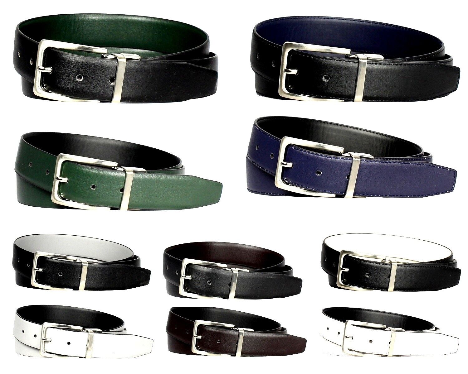 Men's Reversible Steel Frame Leather Dress Belt - 600REV - BucheliUSA