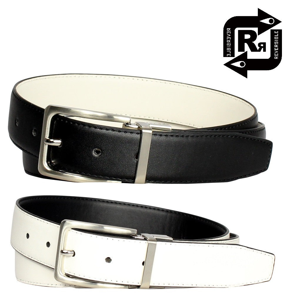 Men's Reversible Steel Frame Leather Dress Belt - 600REV - BucheliUSA