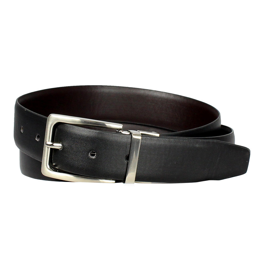 Men's Reversible Steel Frame Leather Dress Belt - 600REV - BucheliUSA