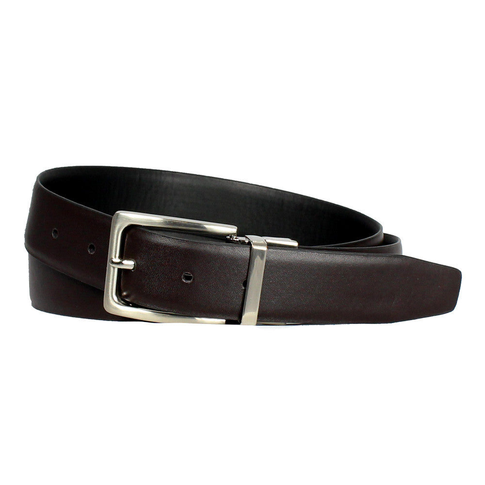 Men's Reversible Steel Frame Leather Dress Belt - 600REV - BucheliUSA