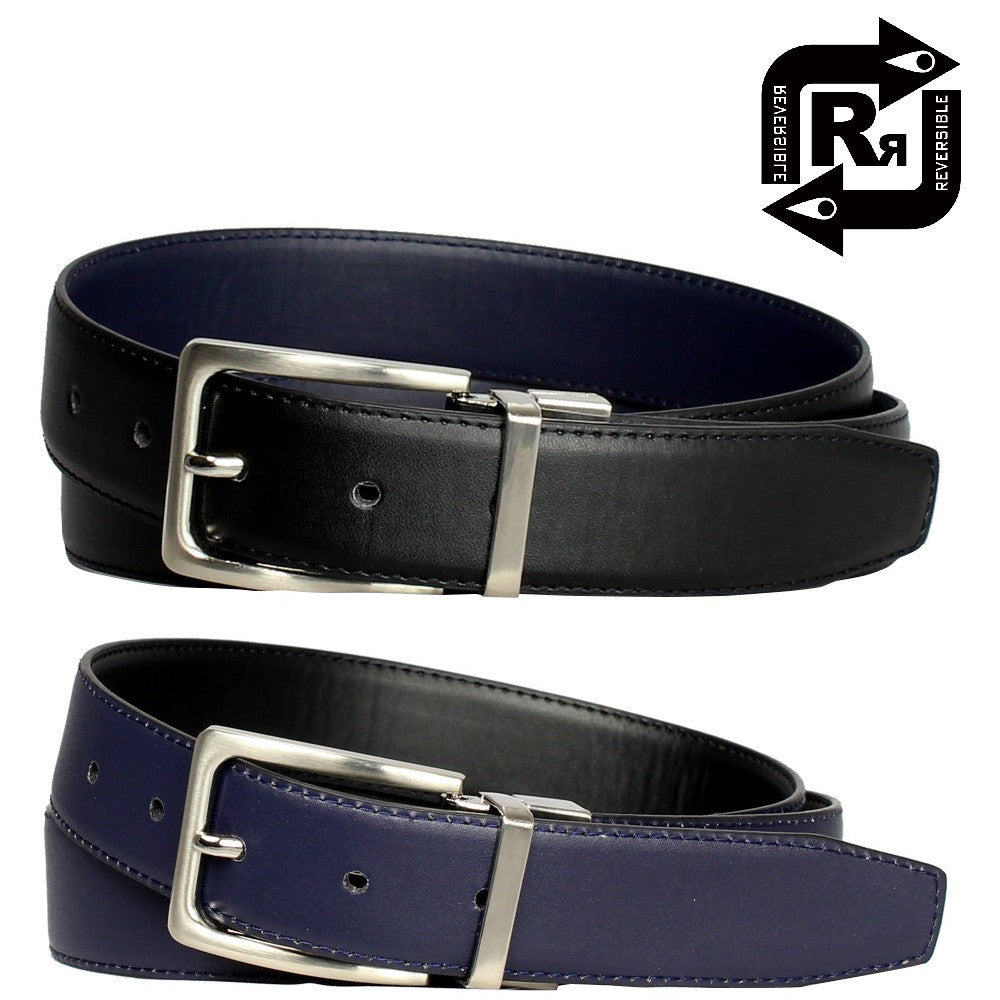 Men's Reversible Steel Frame Leather Dress Belt - 600REV - BucheliUSA