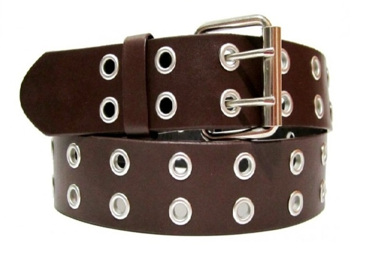 EMP Unisex Bonded-leather Grommet 2-Rows Belt - BucheliUSA