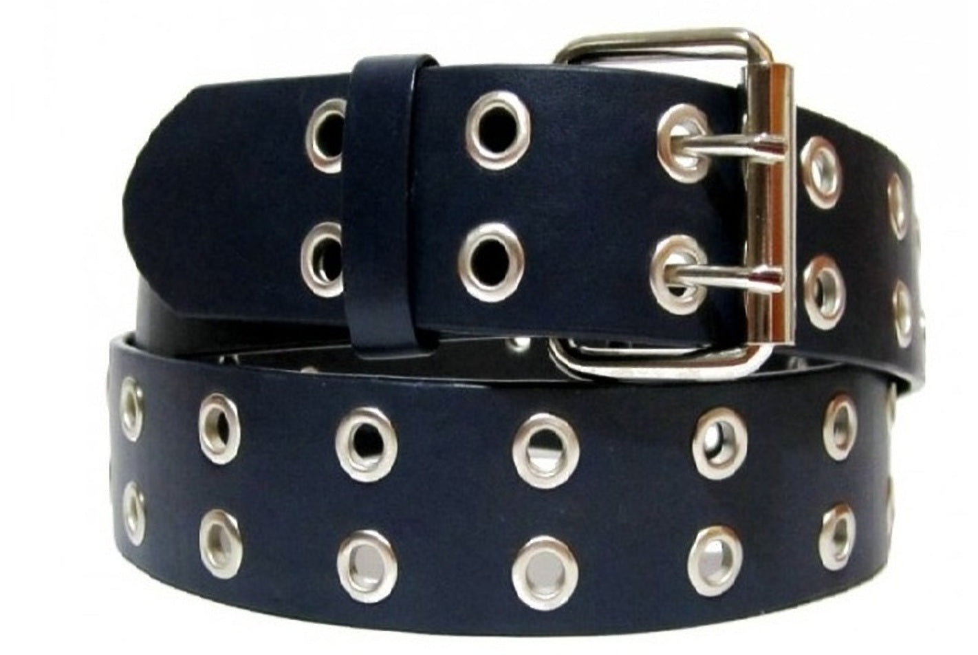 EMP Unisex Bonded-leather Grommet 2-Rows Belt - BucheliUSA