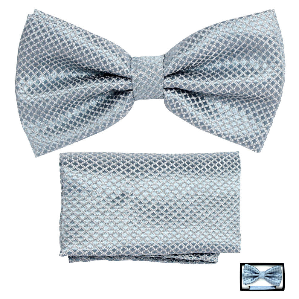 Men's Bow Tie With Matching Pocket Square - BT102 - BucheliUSA