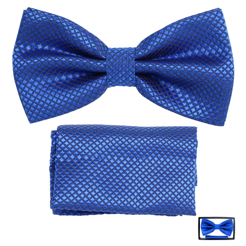 Men's Bow Tie With Matching Pocket Square - BT102 - BucheliUSA