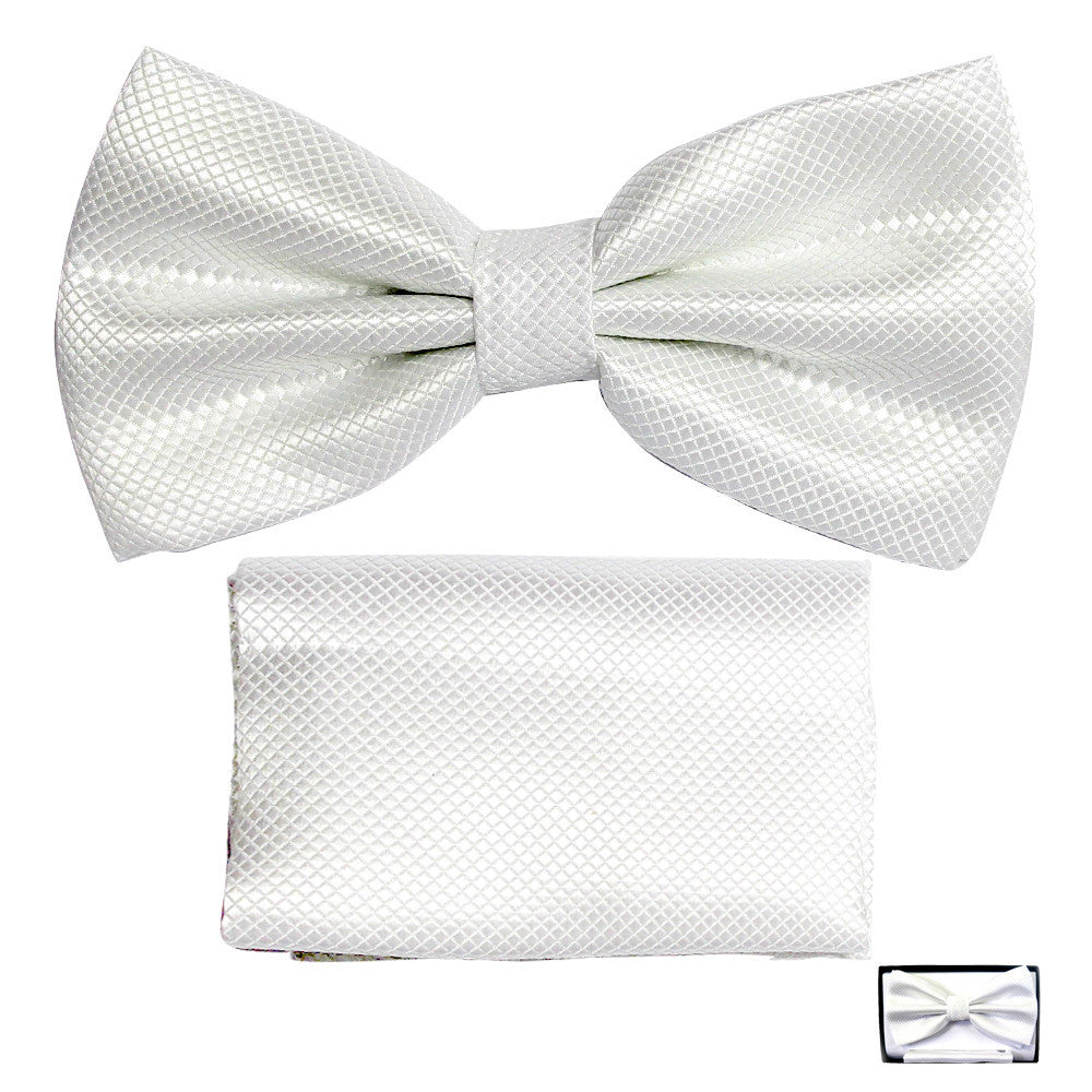 Men's Bow Tie With Matching Pocket Square - BT102 - BucheliUSA
