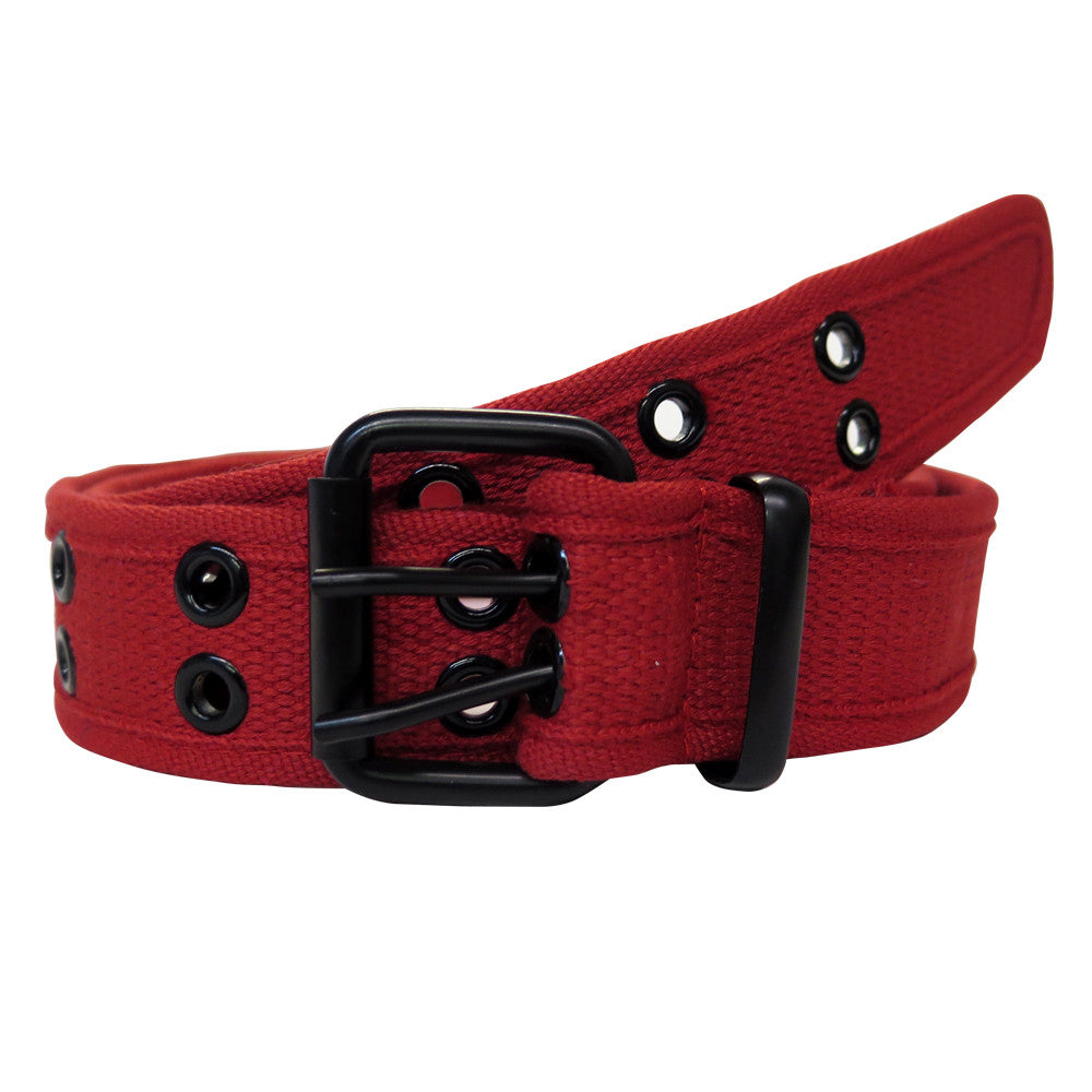 Men's 2/Row Grommet Canvas Casual Belt - BW211 - BucheliUSA