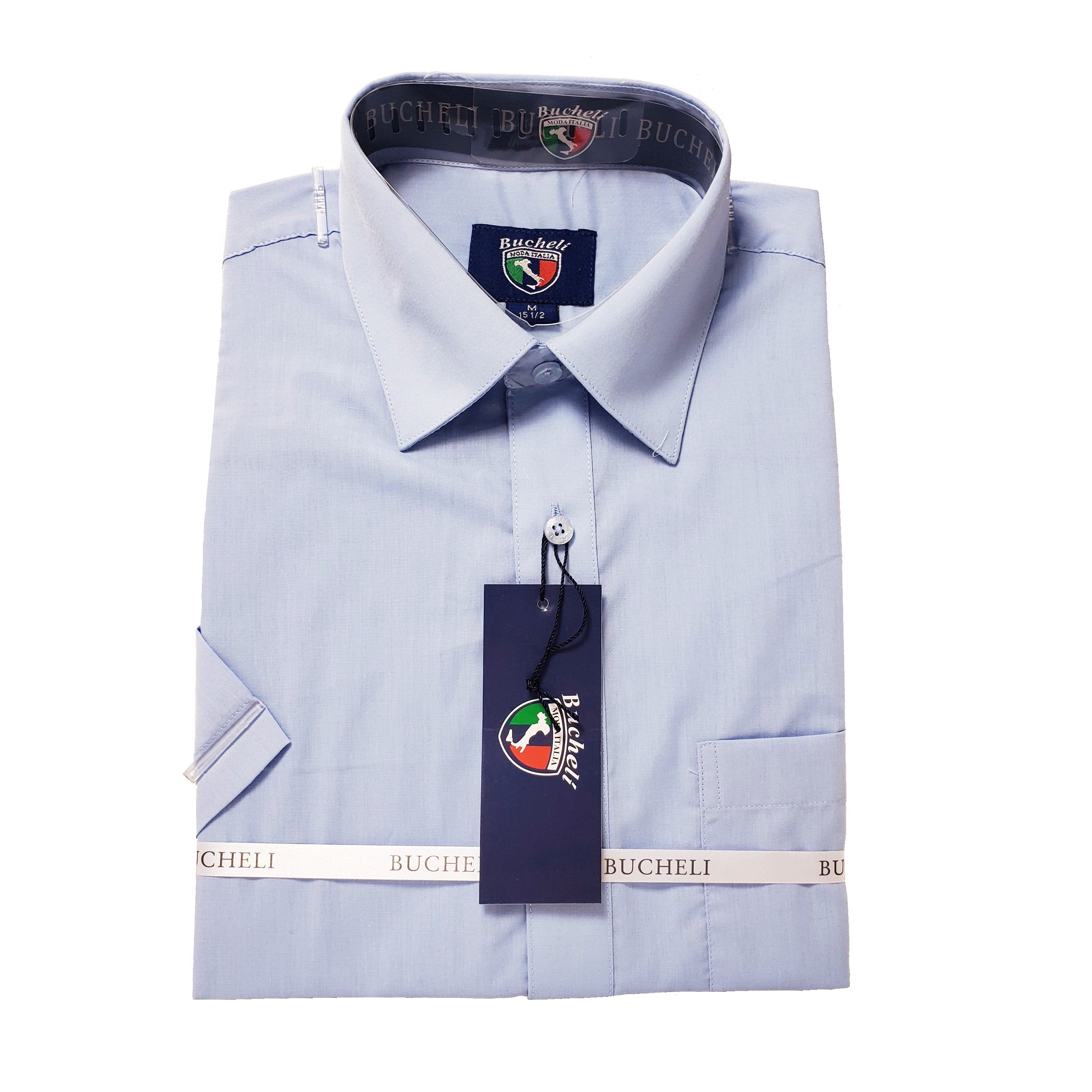 Men's Short Sleeve Cotton Blend Dress Shirt -TC103