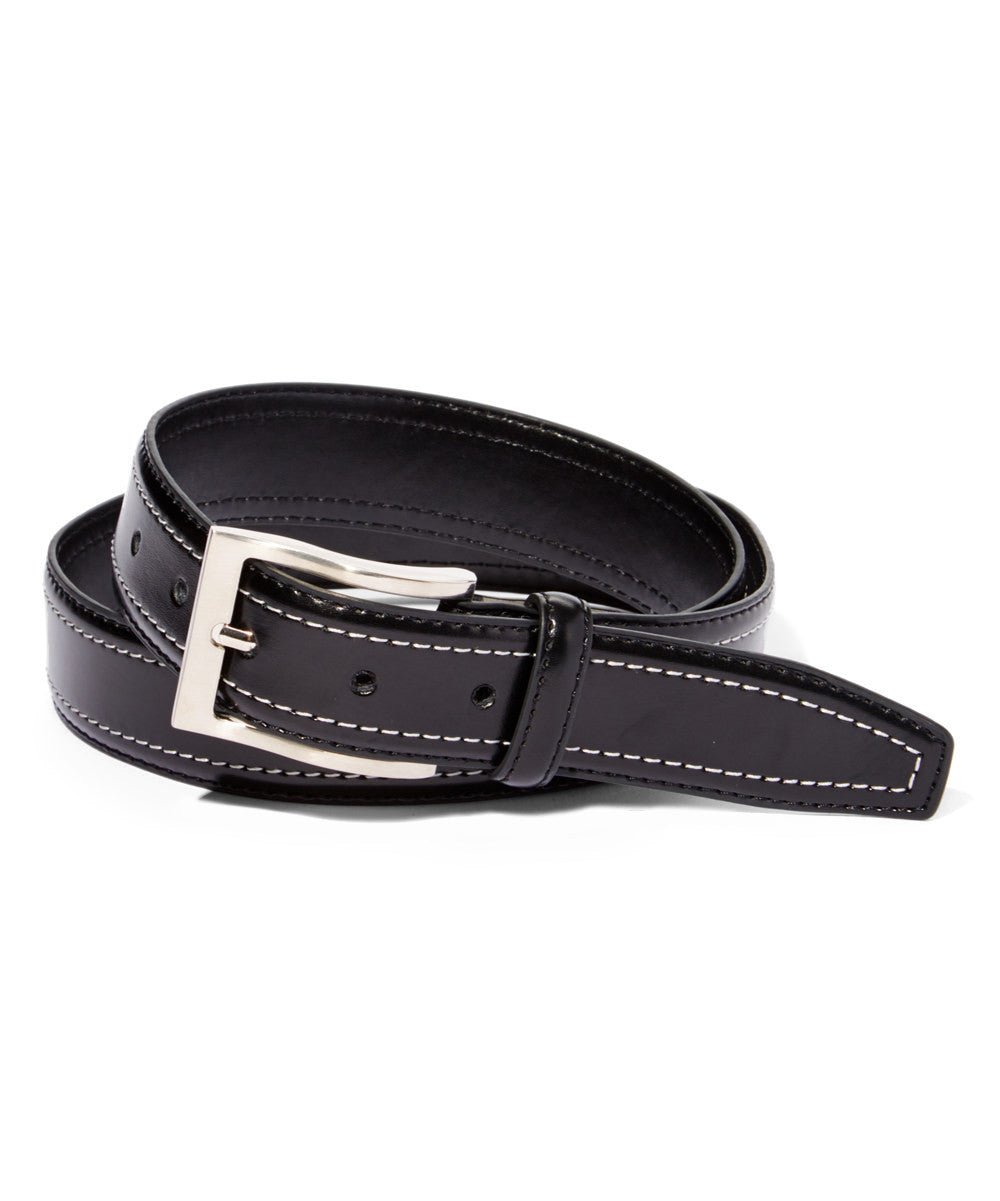 Men's Double-Stitched Leather Dress Belt - UB3506 - BucheliUSA