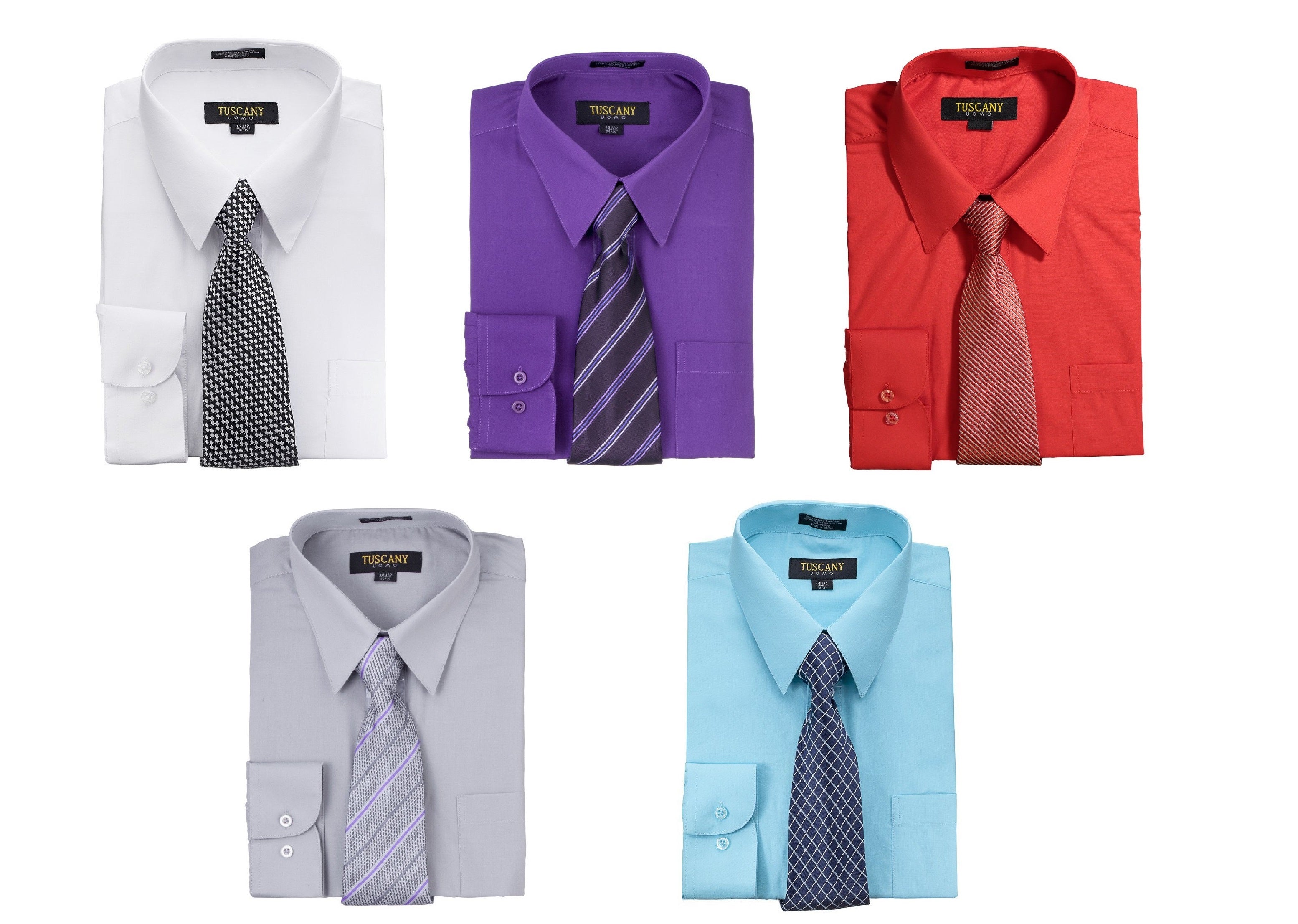 Translation missing: en.Men&#39;s Dress Shirt &amp; Tie Set: Men's Dress Shirt & Tie Set