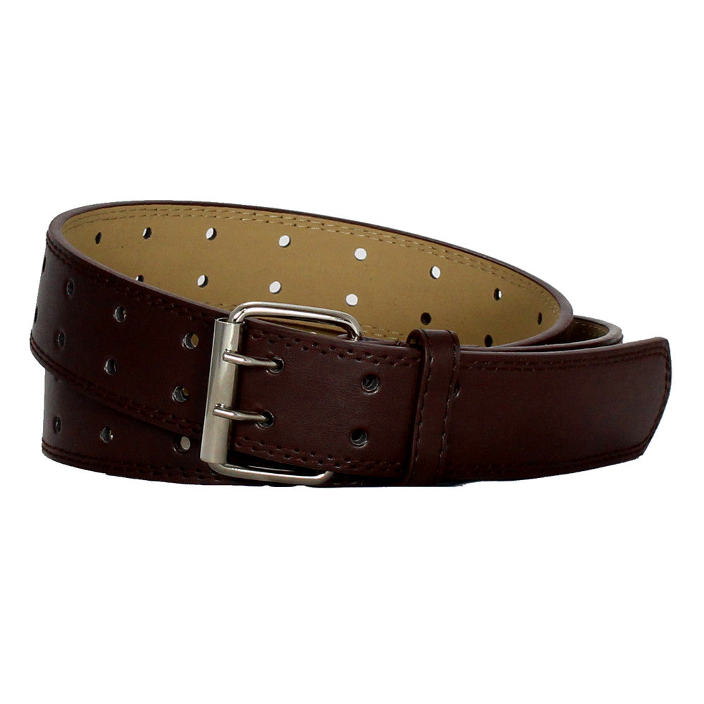 Men's Double-Prong Leather Belt - 2190 - BucheliUSA