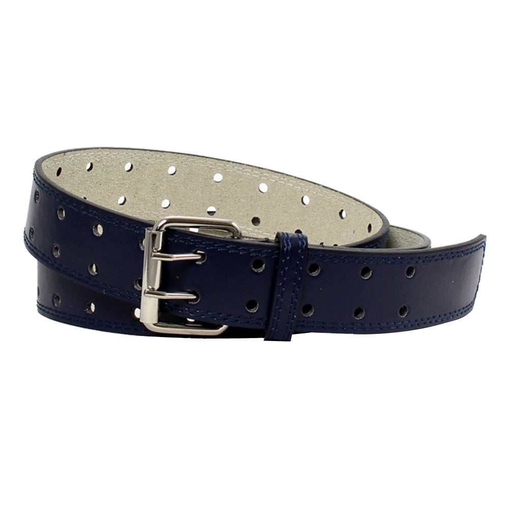 Men's Double-Prong Leather Belt - 2190 - BucheliUSA