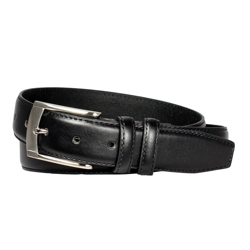 2-Pack Men’s Black & Brown Leather Dress Belts - A3501/2 - BucheliUSA