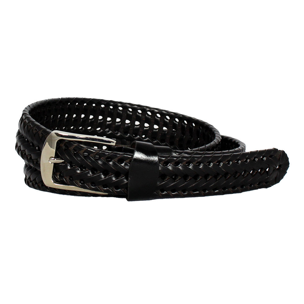 Men's Double Braided Leather Casual Belt - BR300 - BucheliUSA