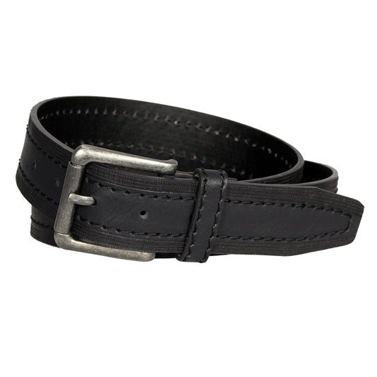 Men's Double Stitched Vintage Buckle Belt - MBO1032 - BucheliUSA