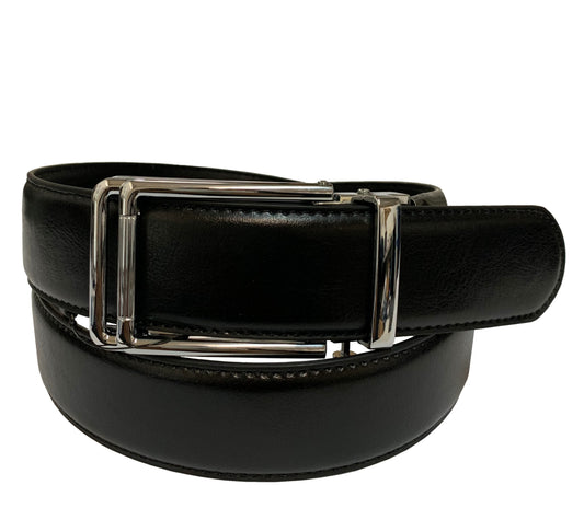 Men's Leather Ratchet Track  Belt with Buckle w/Metal Frame -  TR401 - BucheliUSA