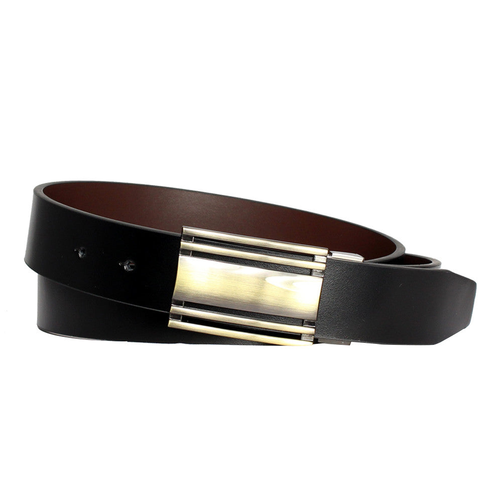 Men's Magnetic Steel Frame Leather Reversible Belt - UB822 - BucheliUSA
