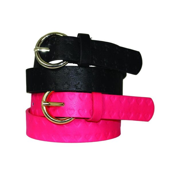 2-Pack Girl's Gold Circular Buckle Belt  - BK800 - BucheliUSA