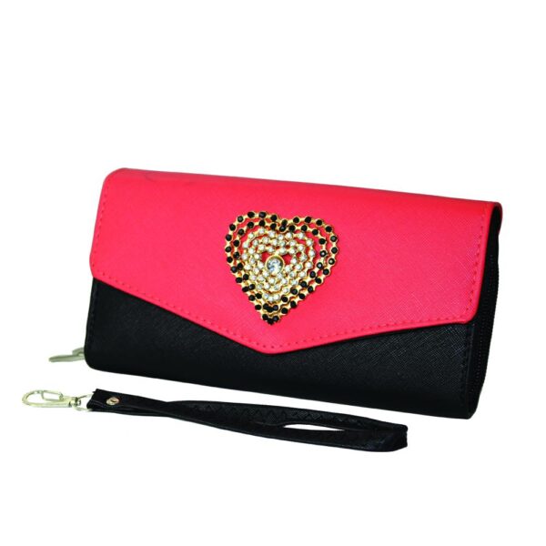 Beaded Heart Multicolor Clutch - WAH304 - BucheliUSA